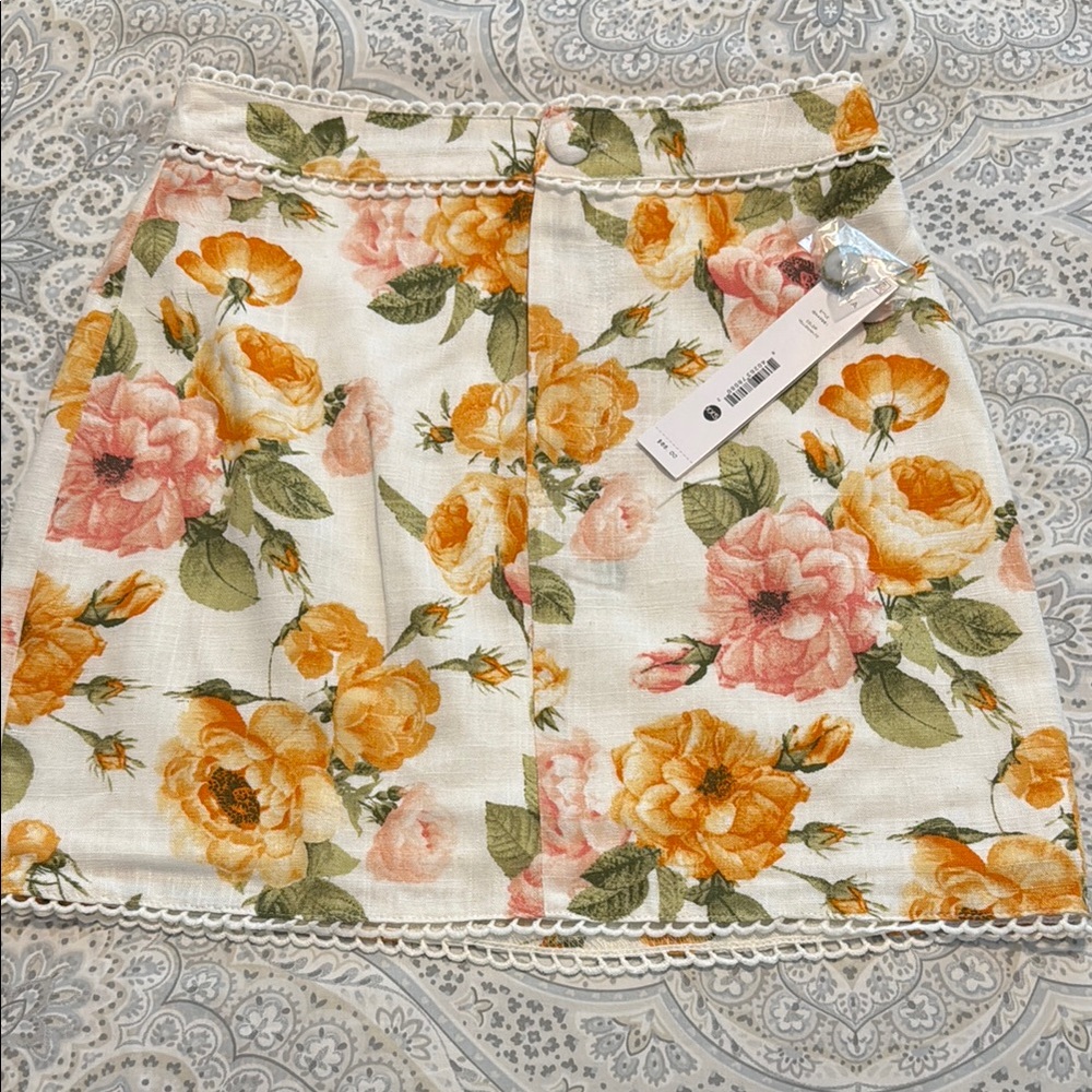 Women’s AquaFloral Print Women's Skirt